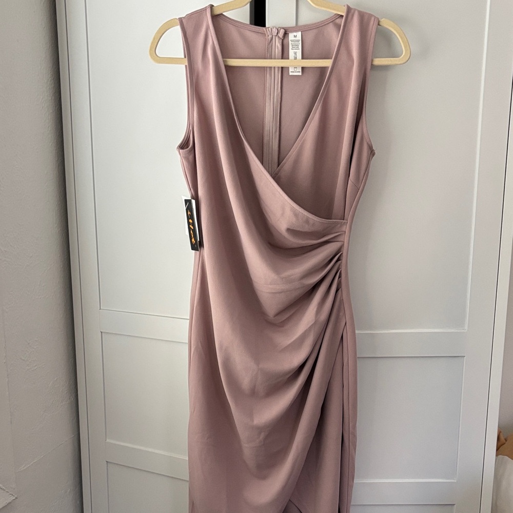 NWT Sleeveless Draped Sheath Dress - Mauve